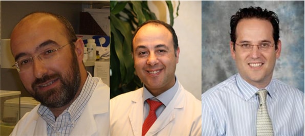 Doctores Manuel Hidalgo, Emiliano Calvo e Ignacio Durán